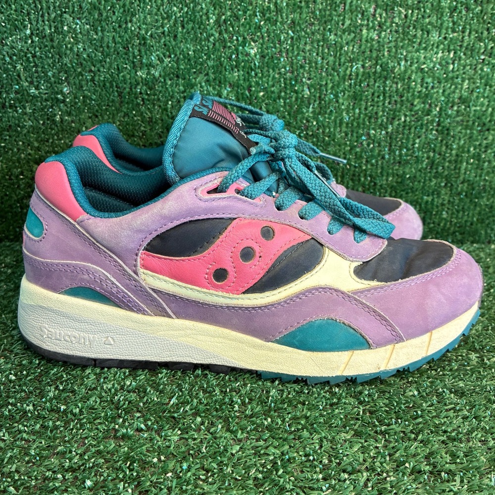 Saucony Shadow 6000 Midnight Swimming Suede Running Sneaker Purple Womens Sz 7.5